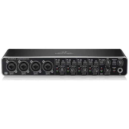 Behringer U-PHORIA UMC404HD 4-in/4-out USB Audio Interface 24-bit 192kHz - Gomix Brands Outlet