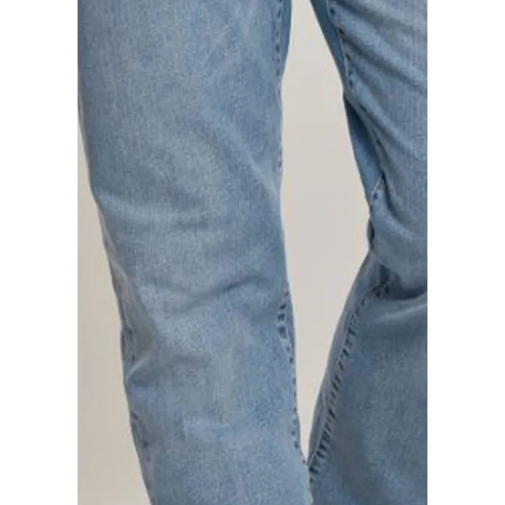 Men's Urban Classics Slim Fit Denim Jeans with Zipper Details Blue
