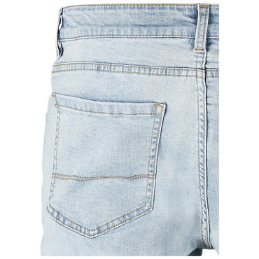 Men's Urban Classics Slim Fit Denim Jeans with Zipper Details Blue