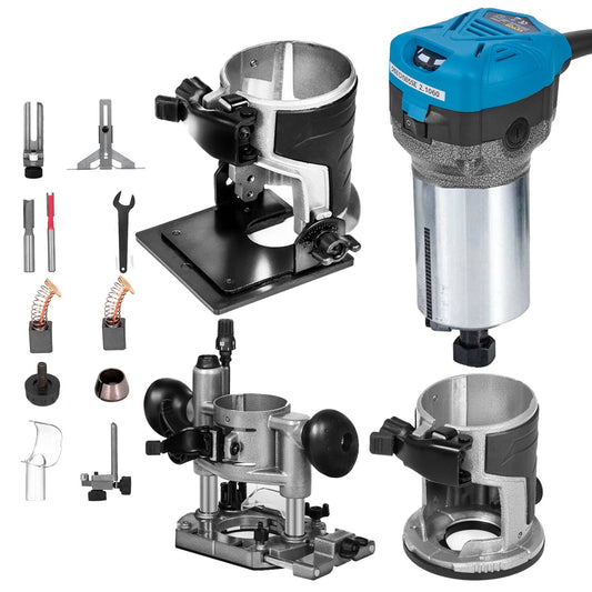 VEVOR 1.25HP Compact Router Kit with Variable Speed, Plunge & Tilt Bases