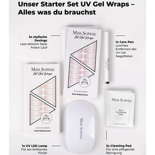 Winter UV Gel Wrap Starter Set with LED Lamp - Gomix Brands Outlet