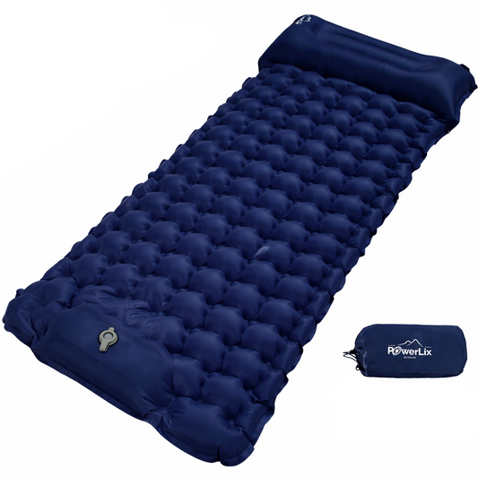POWERLIX Camping Sleeping Pad with Foot Pump Pillow