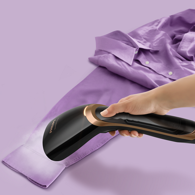Philips Steam&Go Handheld Garment Steamer, Portable Fabric Wrinkle Remover with SmartFlow Heated Plate