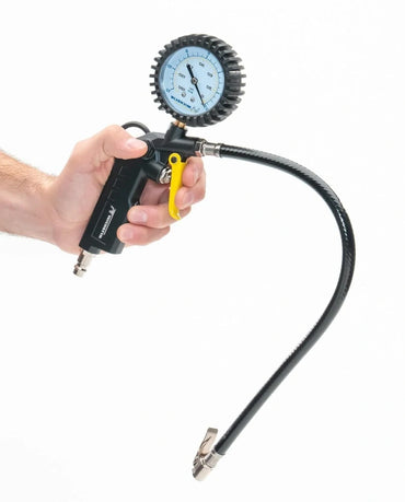 Michelin Premium Tire Inflator Gauge Gun Kit with Flexible Hose & 3 Nozzles