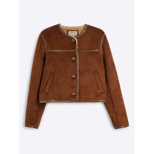 River Island Chic Brown Faux Shearling Trophy Jacket - Ultimate Cozy Style