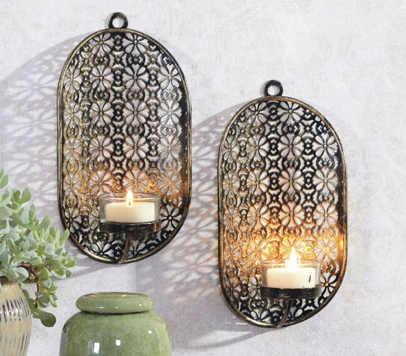 Harms Wall Candle Sconce Holder Set of 2 19cm