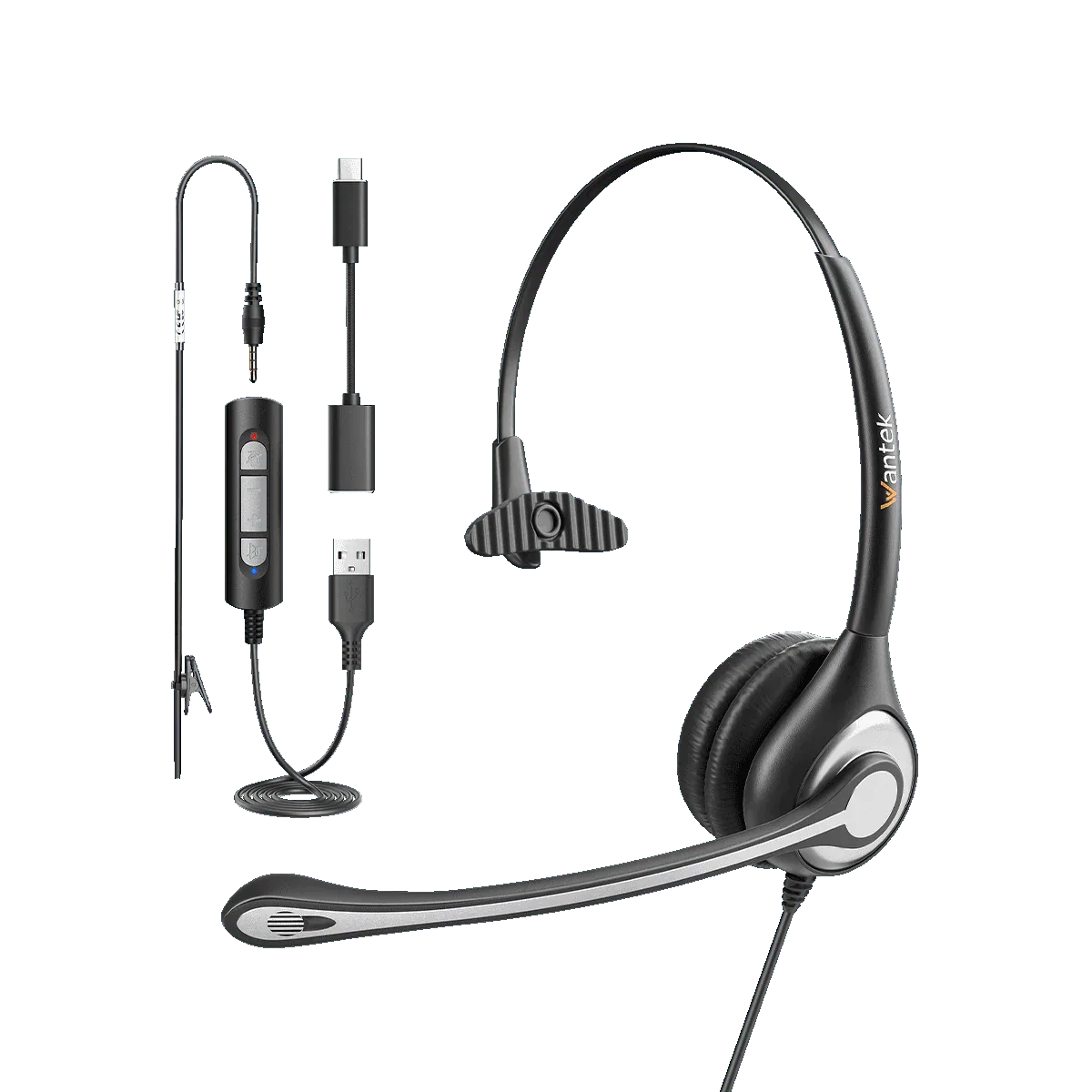 Wantek H600 USB‑C Noise‑Cancelling Professional Wired Headset for Business - Gomix Brands Outlet