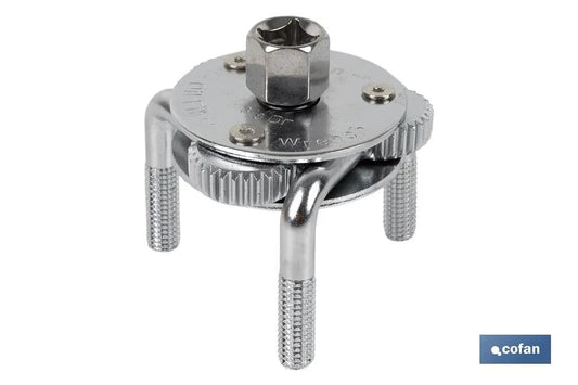 Self-Adjustable Three-Jaw Oil Filter Wrench for 2.5 to 4.3 Inch Filters - Gomix Brands Outlet