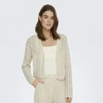 ONLY Onlnola LIFE Women's Open Cardigan - Cloud Dancer - Soft Knit