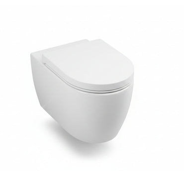 Wenko White Duroplast 3D Relief Toilet Seat with Silent Close
