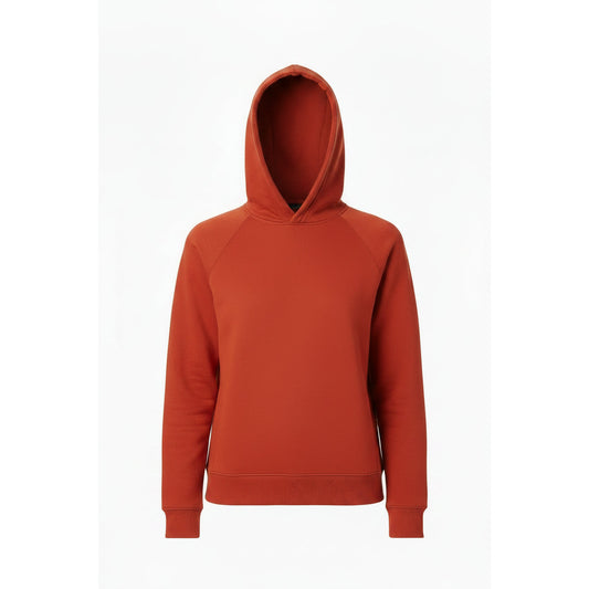 Esmara Women's Orange Hooded Pullover Cotton-Poly Blend