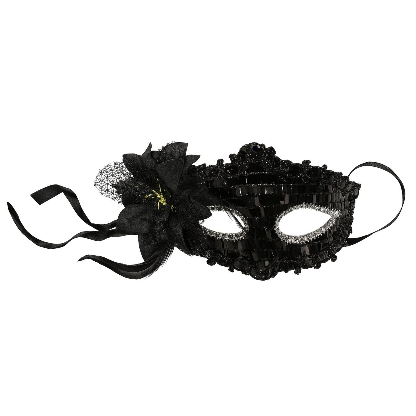 Elegant Black Masquerade Masks – Glitter & Luxe Collection