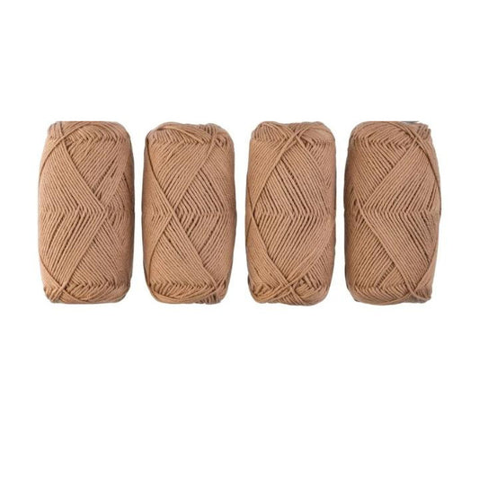 Crelando Cotton Thread Set 4×50g – Premium Yarn for Crochet