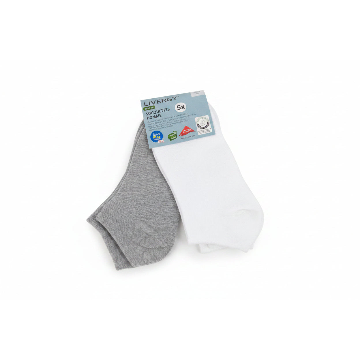 Livergy Socks 5-Pack Comfortable Men's Cotton Footwear