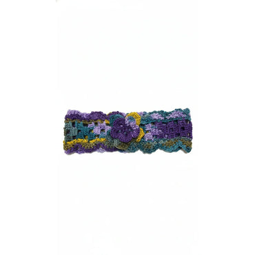 Handmade Crochet Multi-color Headband with Floral Accent - Gomix Brands Outlet