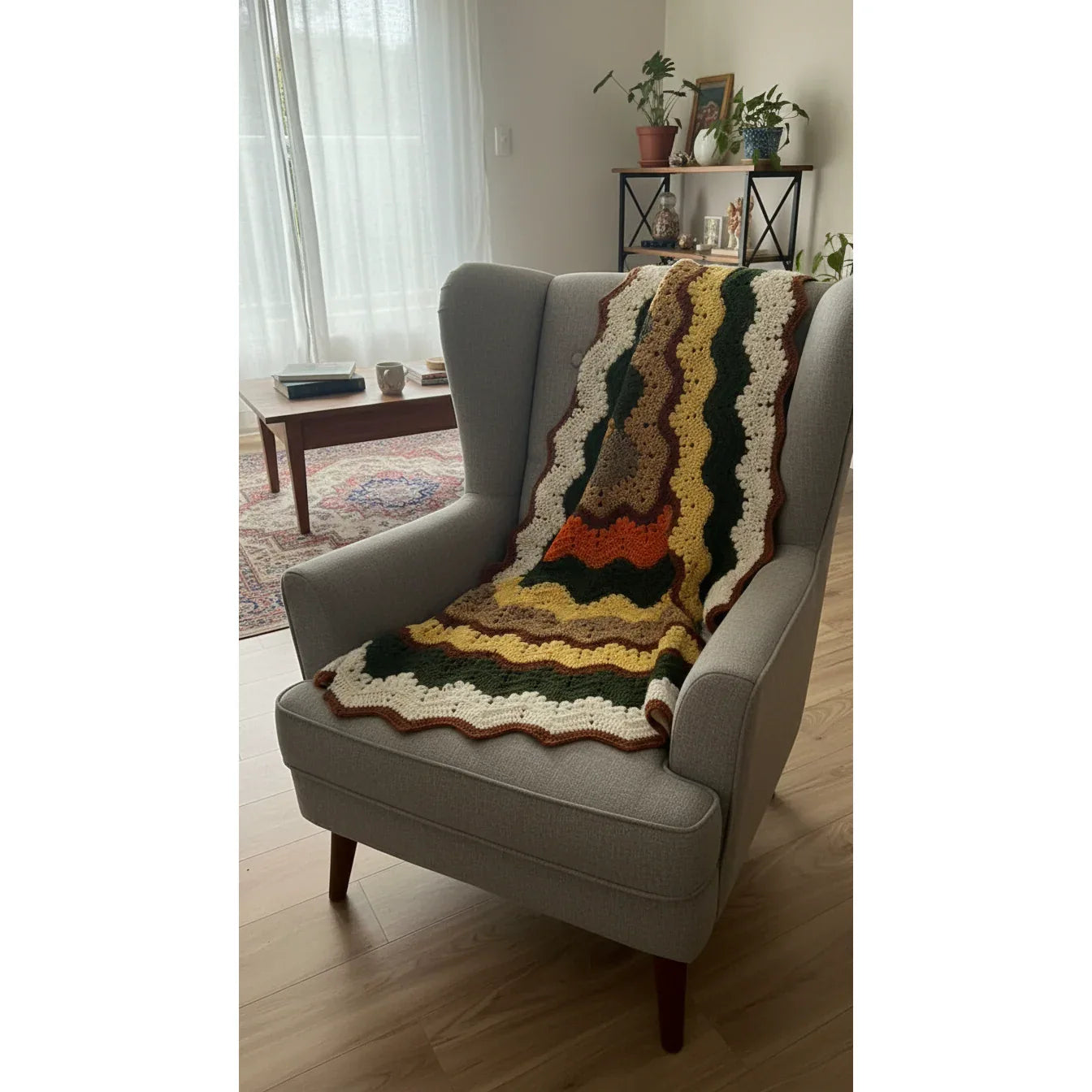 Handmade Multicolor Crochet Scarf - Decorative Throw - Gomix Brands Outlet