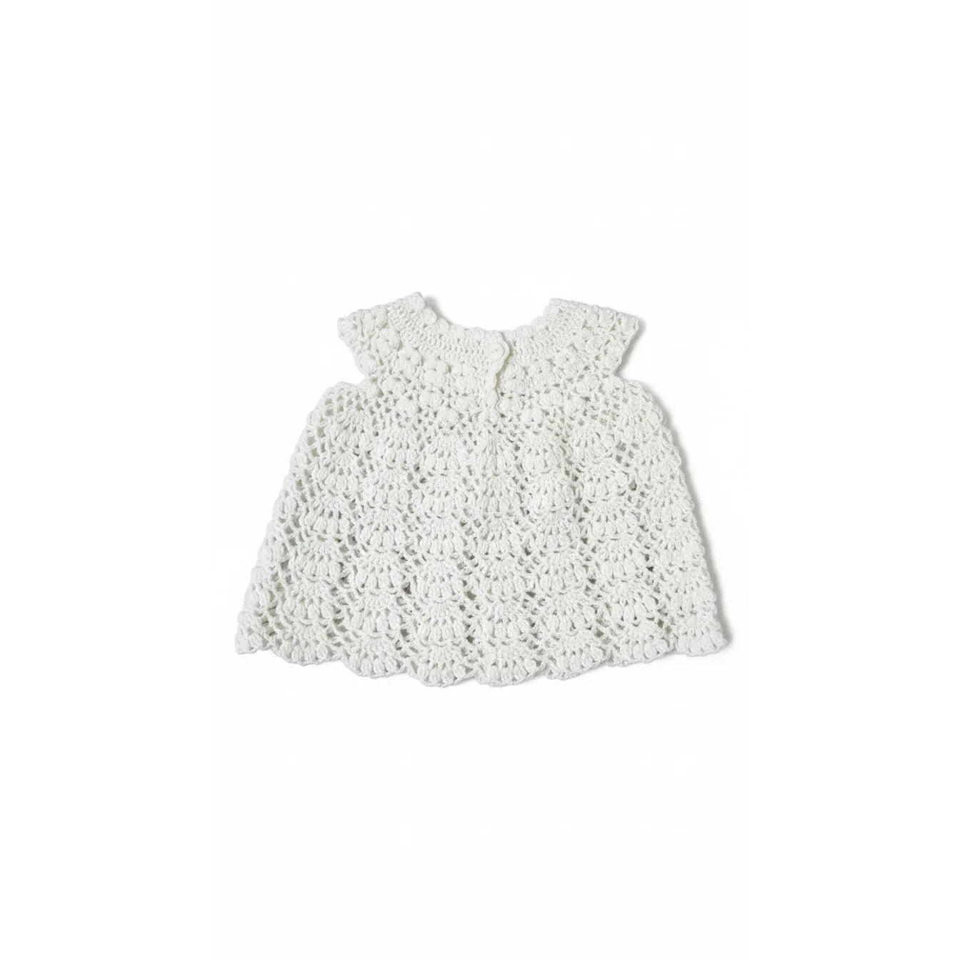 Handmade Crochet Baby Off-White Dress - Gomix Brands Outlet