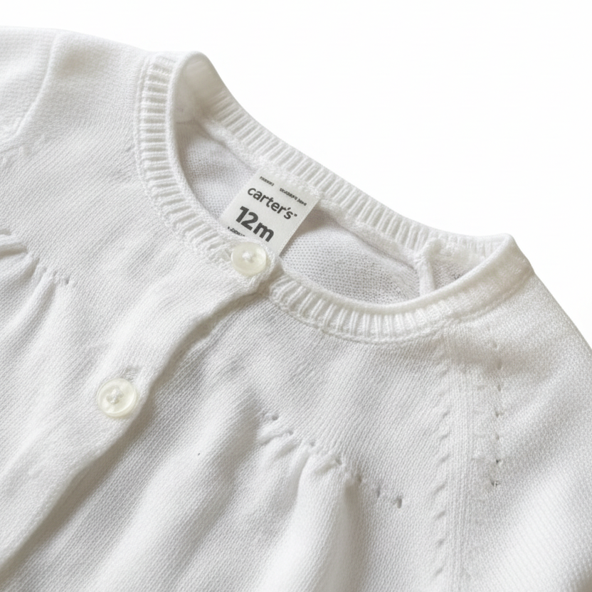 Carter's Baby Knit Cardigan Sweater – White