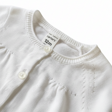 Carter's Baby Knit Cardigan Sweater – White