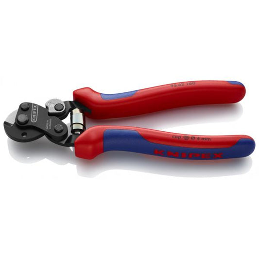 Knipex 95 62 160 High-Strength Wire Rope Cutter Multi-Component Grips Burnished Finish