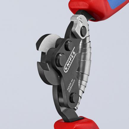 Knipex 95 62 160 High-Strength Wire Rope Cutter Multi-Component Grips Burnished Finish