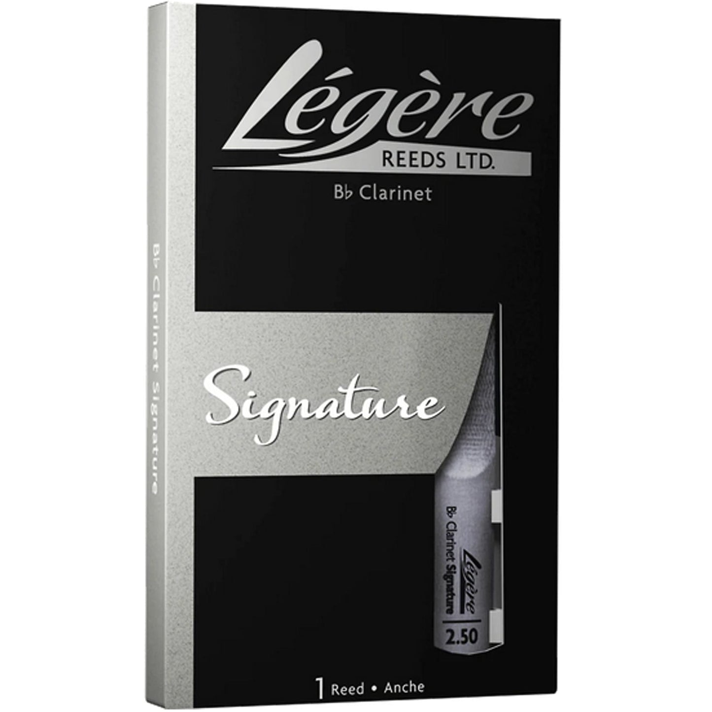 Légère Bb Clarinet Signature Reed 2.50 Strength Versatile Synthetic Reed