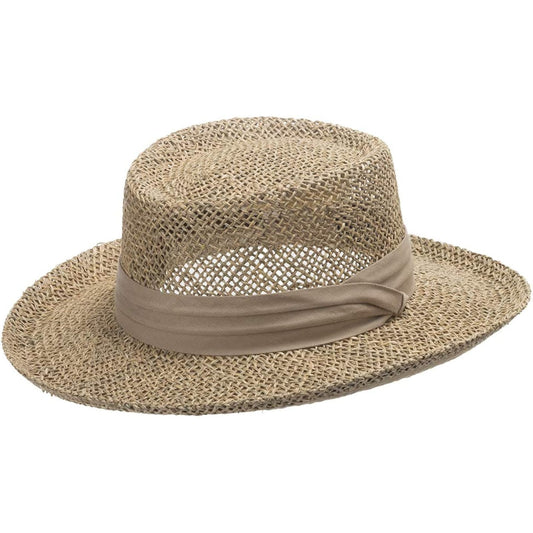 Panama Jack Men's Matte Seagrass Safari Hat Natural