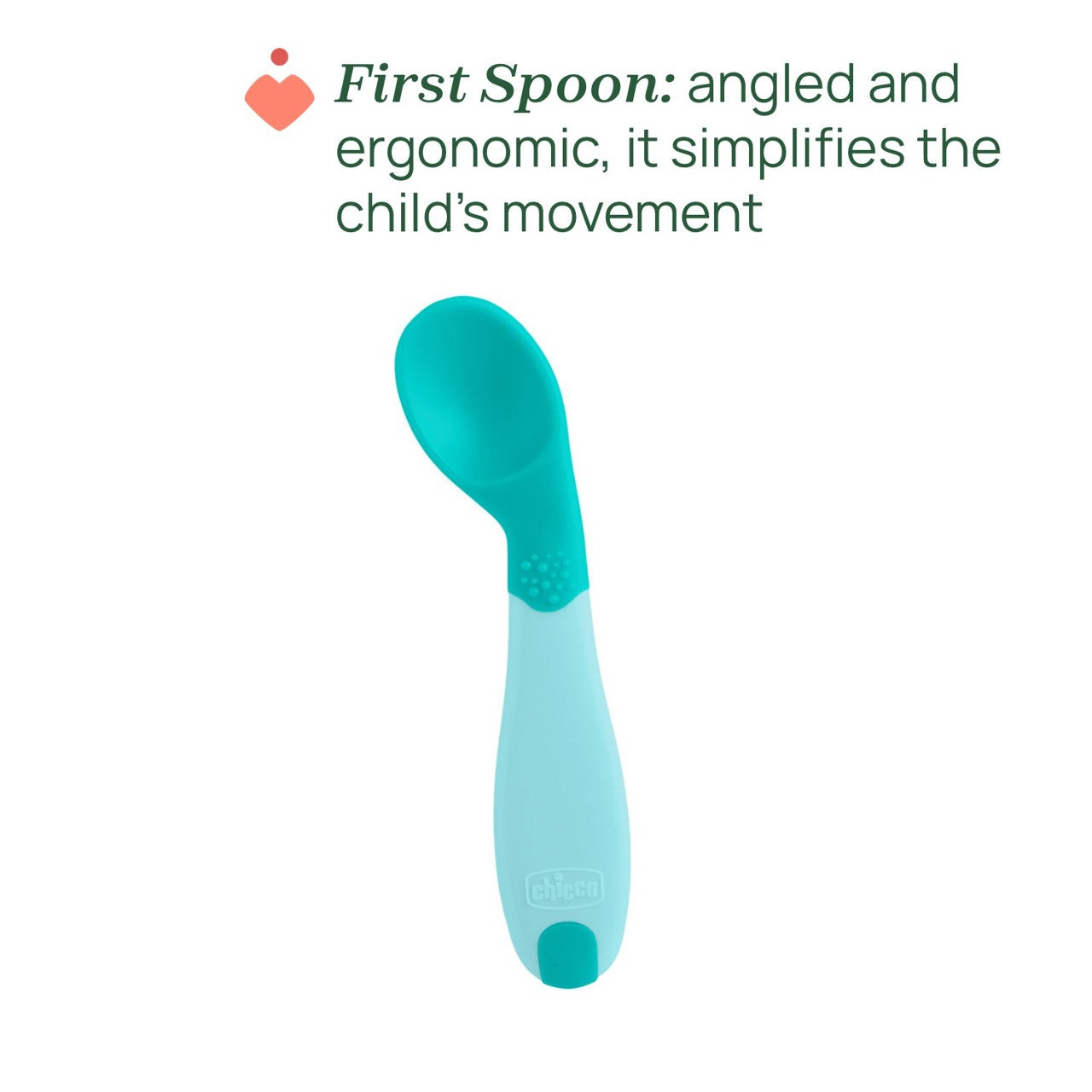 Chicco 6m+ Baby Weaning Meal Set: Warm Plate, Sippy Cup, Ergonomic Spoon - Blue