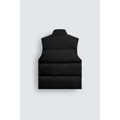 Men's Regular Fit Padded Gilet - Warm High-Neck Sleeveless Vest Jacket