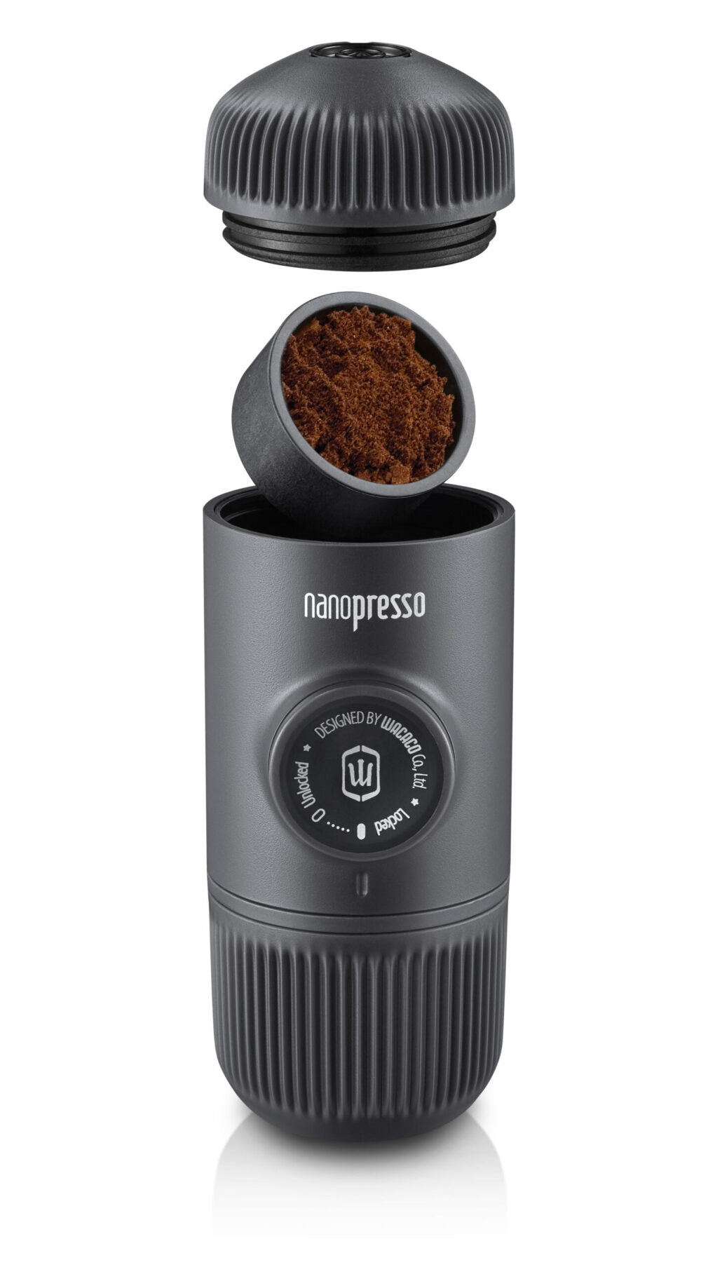 Wacaco Nanopresso Portable Espresso Maker for Ground Coffee & NS Capsules, High Pressure Travel Machine