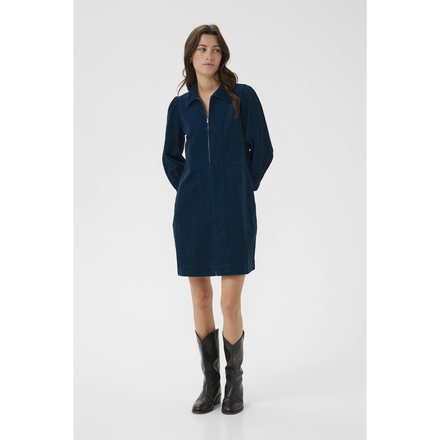 Part Two EYVOR Corduroy Shirt Dress - Key Largo Dark Blue