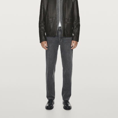 Men's Tapered Fit Jeans: Relaxed Waist, Five-Pocket Design, Premium Denim