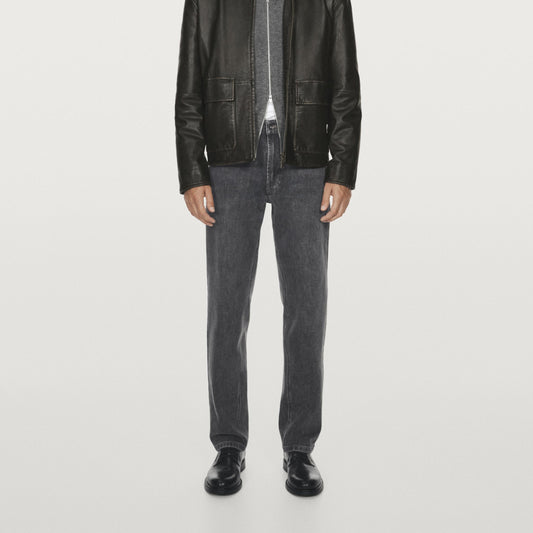 Men's Tapered Fit Jeans: Relaxed Waist, Five-Pocket Design, Premium Denim