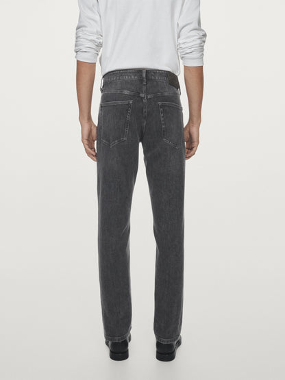 Men's Tapered Fit Jeans: Relaxed Waist, Five-Pocket Design, Premium Denim