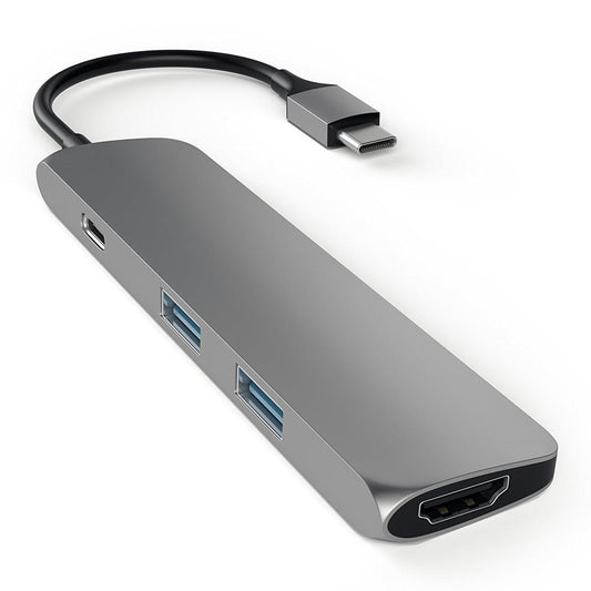 Satechi Slim Aluminum USB-C Multi-Port Adapter Space Gray