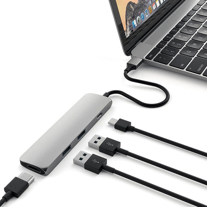 Satechi Slim Aluminum USB-C Multi-Port Adapter Space Gray