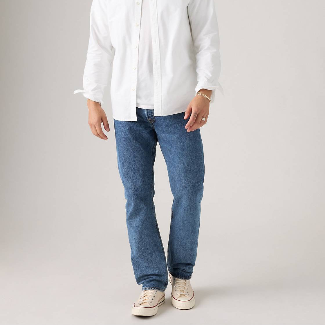 Levi's Men's 501® Original Fit Straight Leg Denim Jeans, Mid Rise, Button Fly