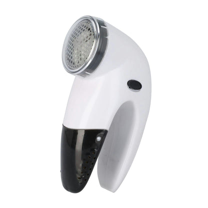 WellHome Compact ABS Lint Remover, Stainless Steel Cover, Battery-Powered, Black & White