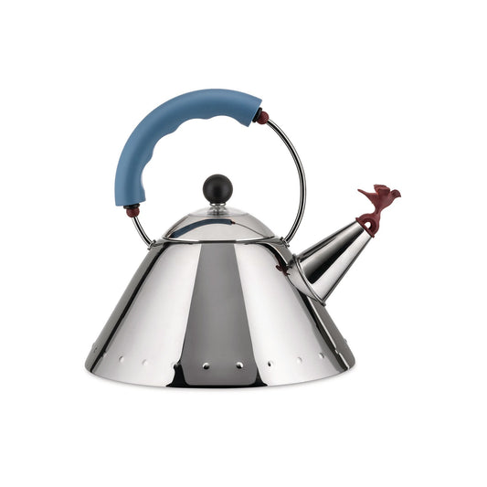 Alessi 9093 Bird Whistle Kettle with Colorful Handles – 2L Stainless Steel Induction Ready