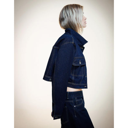Women's Stylish Cropped Denim Jacket - Versatile Everyday Fashion Outerwear