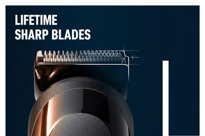 King C. Gillette Beard Trimmer with Lifetime Sharp Blades Brown