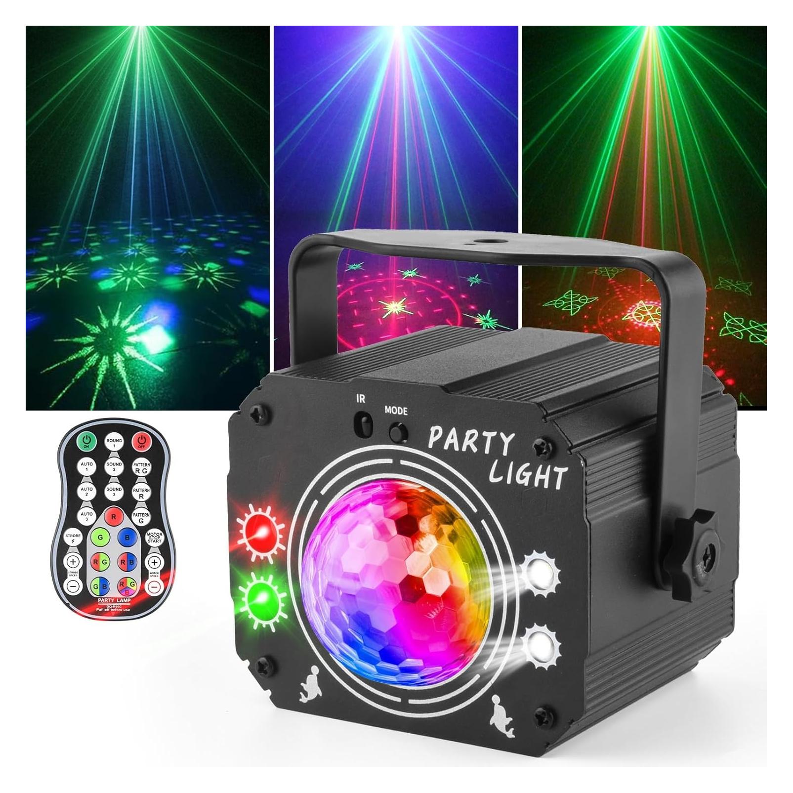 Nigecue R11 3-in-1 Sound Activated Party Light with Remote Control