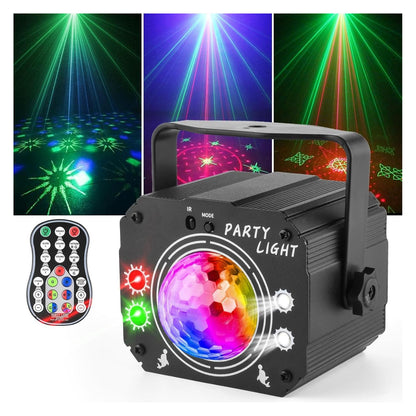 Nigecue R11 3-in-1 Sound Activated Party Light with Remote Control