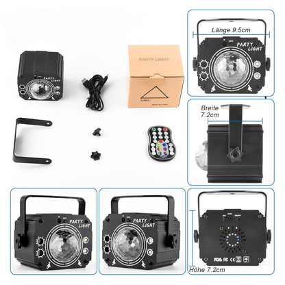 Nigecue R11 3-in-1 Sound Activated Party Light with Remote Control