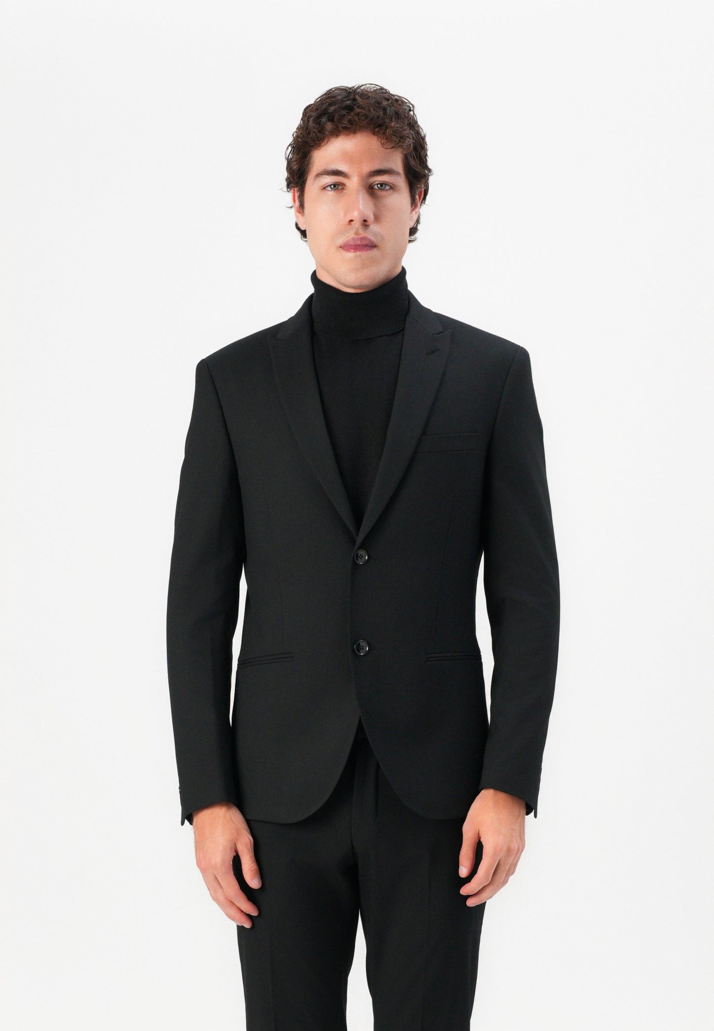 Elegant Isaac Dewhirst Soloman Slim Fit Black Two-Button Suit Jacket