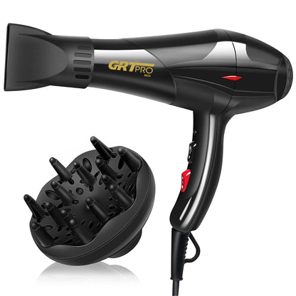 GRT PRO 3500W Professional Ionic Hair Dryer with Blue Light