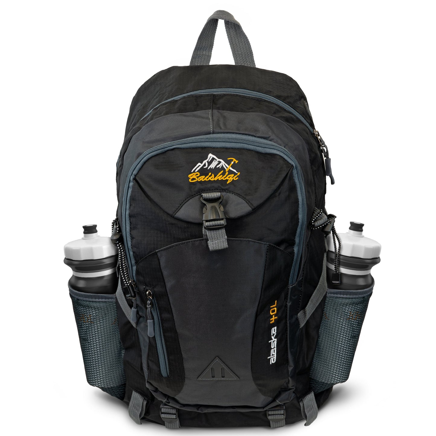 Allbag Waterproof 40L Black Hiking Backpack with Laptop Sleeve