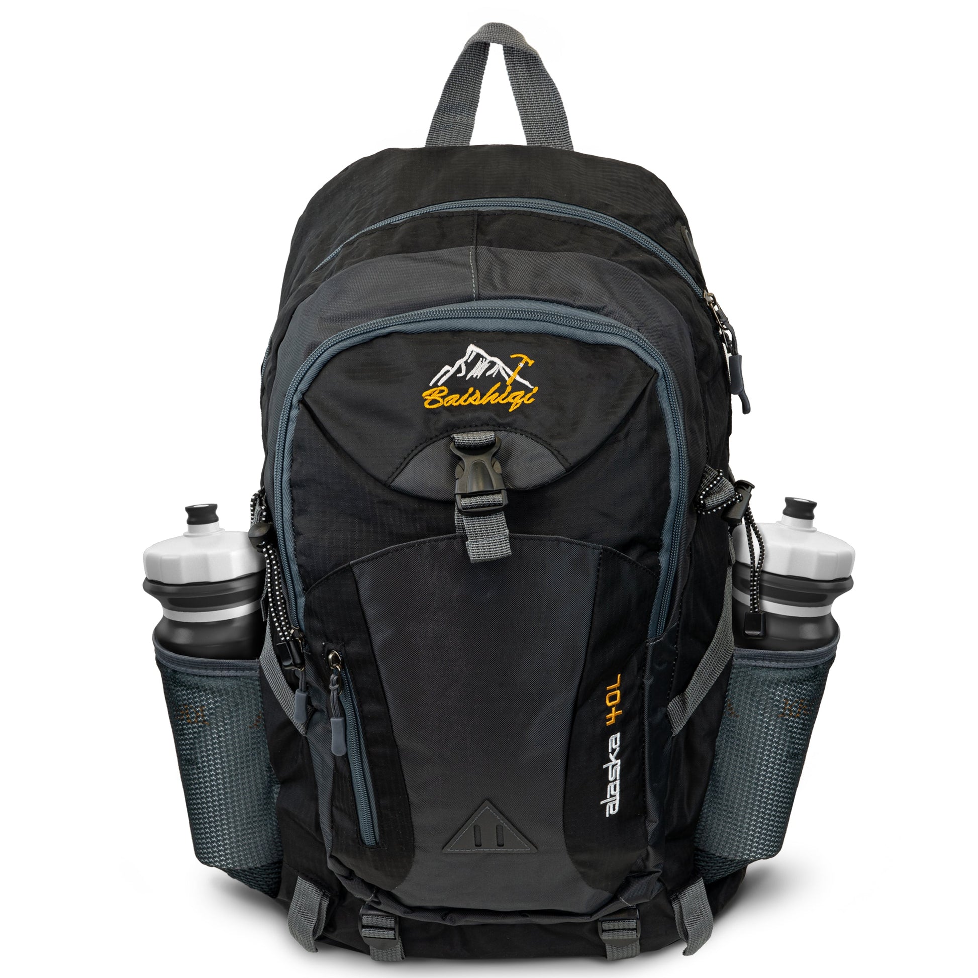 Allbag Waterproof 40L Black Hiking Backpack with Laptop Sleeve