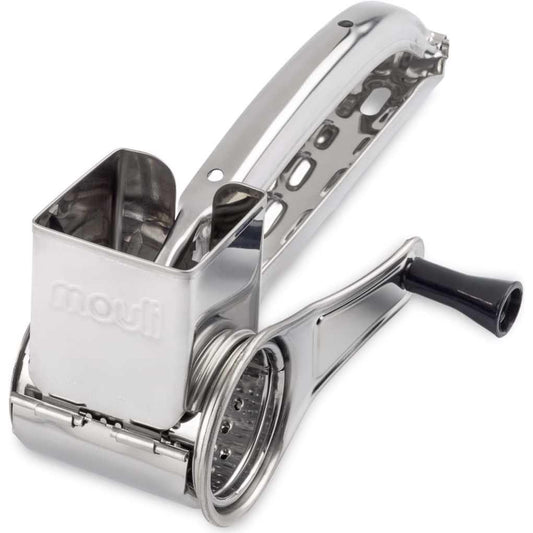 Moulinex Stainless Steel Rotary Cheese Grater - Easy Clean, Ambidextrous, Dishwasher Safe