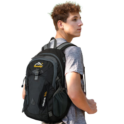 Allbag Waterproof 40L Black Hiking Backpack with Laptop Sleeve
